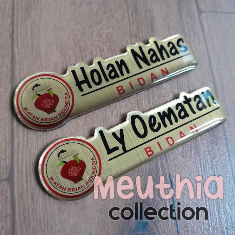 

Terlaris ✨ - Nametag Papan Nama Bidan Logo Custom3.1.23