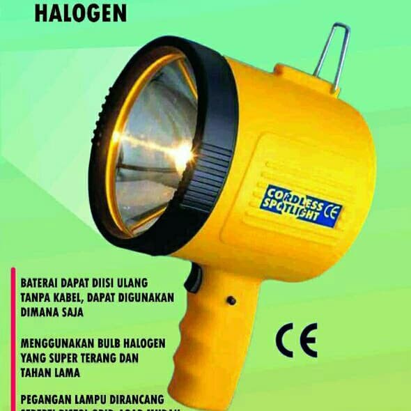 Lampu Cordless Spotlight Halogen CMOS HS-6V