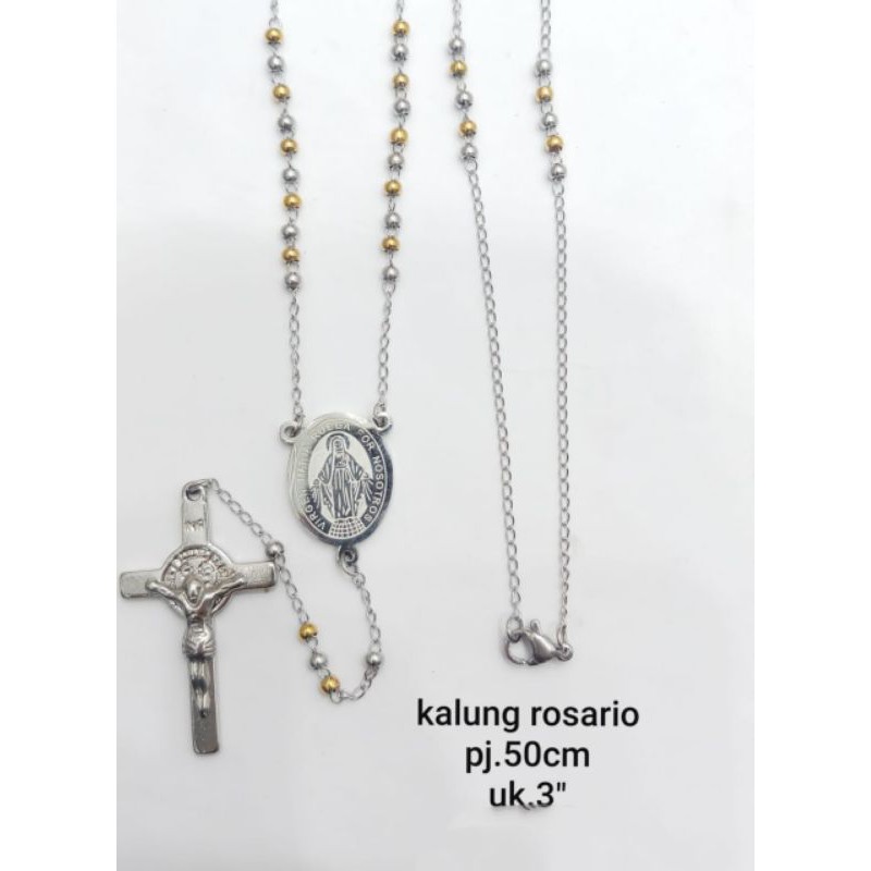 Kalung Rosario Kombinasi Titanium105