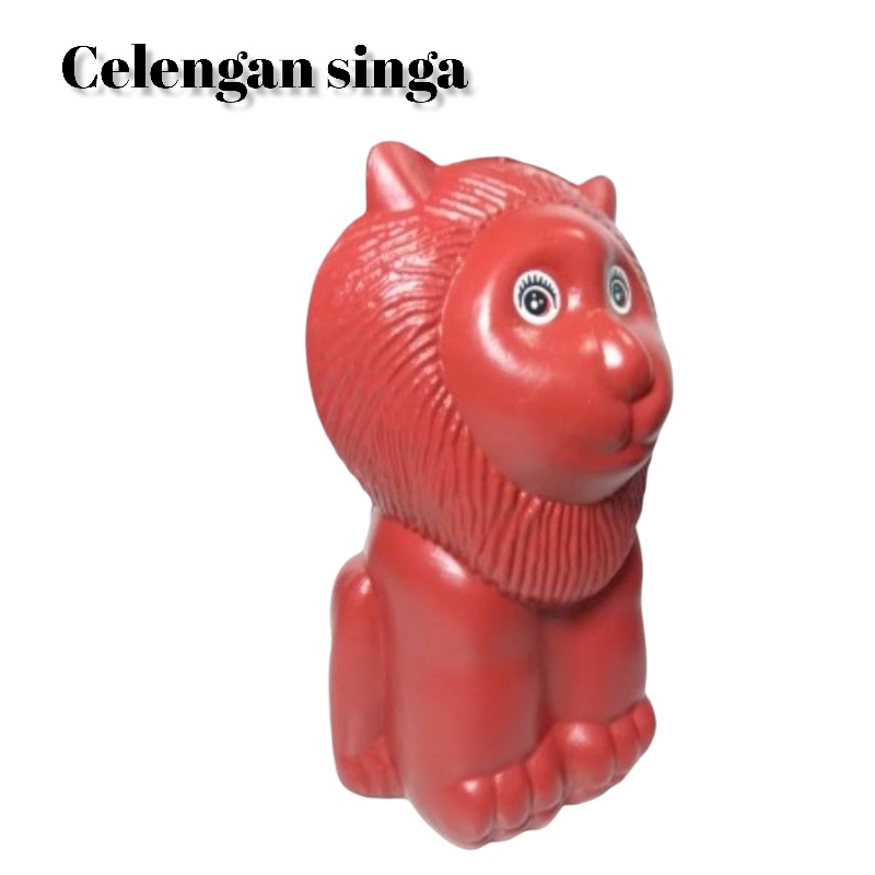 Celengan Jumbo/ Celengan Plastik Singa/Celengan Karakter Macan beragam warna