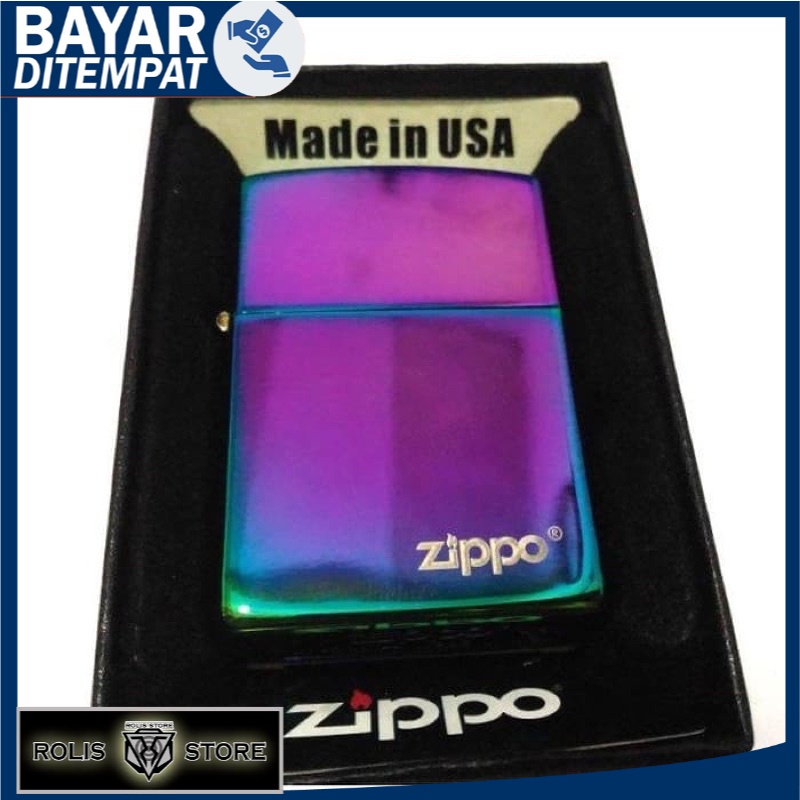 Korek Zippo Pelangi/Rainbow Grade Ori Zippo Premium