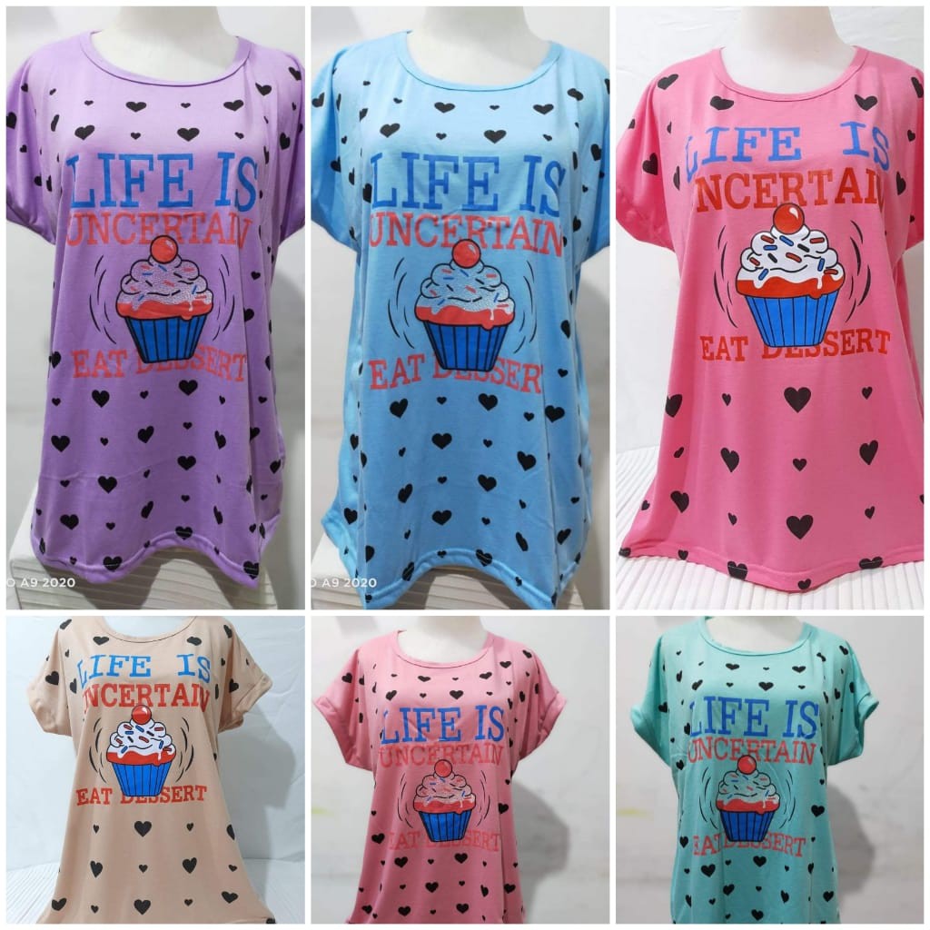 KAOS BIG SIZE CEWEK FULL PRINT | KAOS JUMBO MURAH MERIAH | ATASAN CEWEK XXL | BAJU JUMBO XXL CEWEK