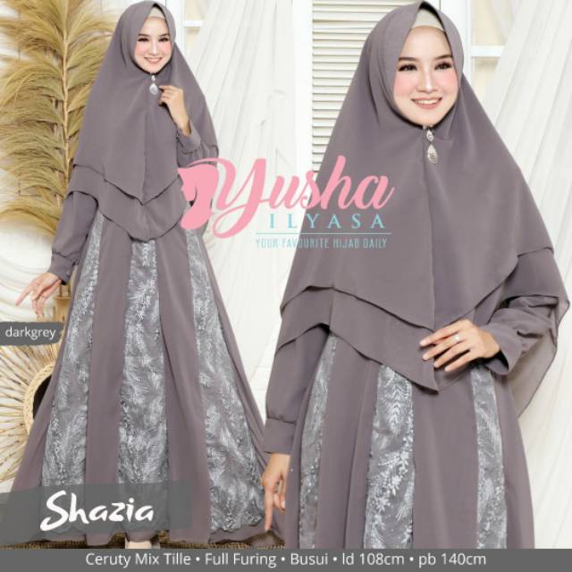 Shazia Syari Gamis Ceruty mix Tile by Yusha Ilyasa