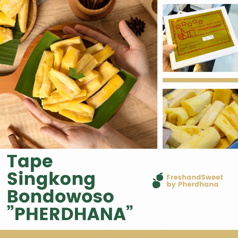 Tape Singkong Pherdhana Bondowoso - manis, tanpa serat / Perdana