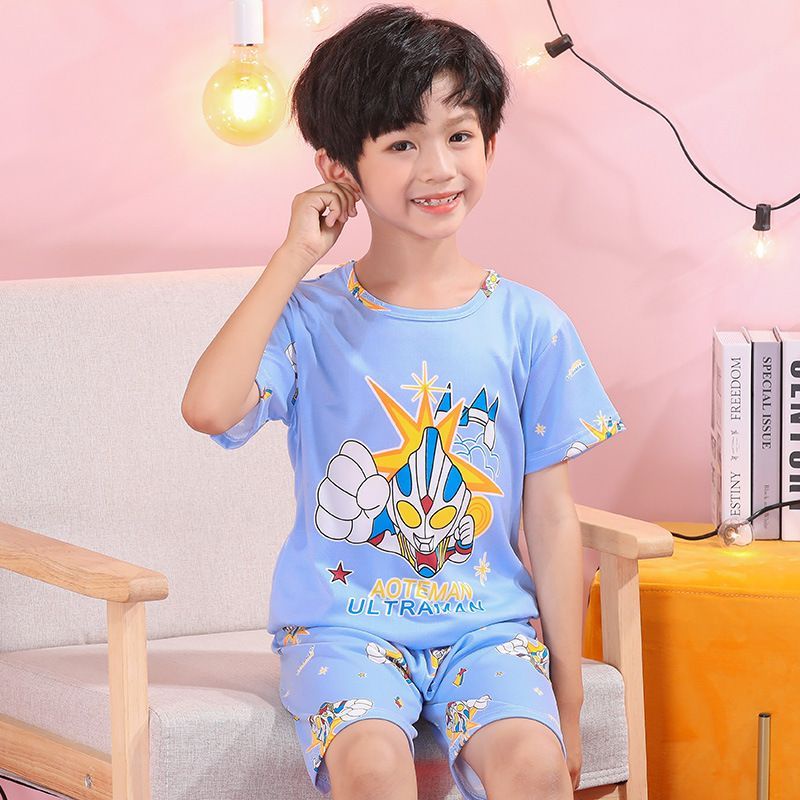 Setelan Baju Anak Couple Import 2-10Thn  Piyama Anak Murah Lengan Pendek