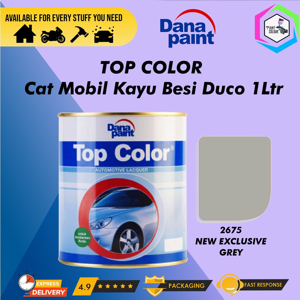 TOP COLOR 2675 New Exclusive Grey - Cat Mobil Kayu Besi Duco