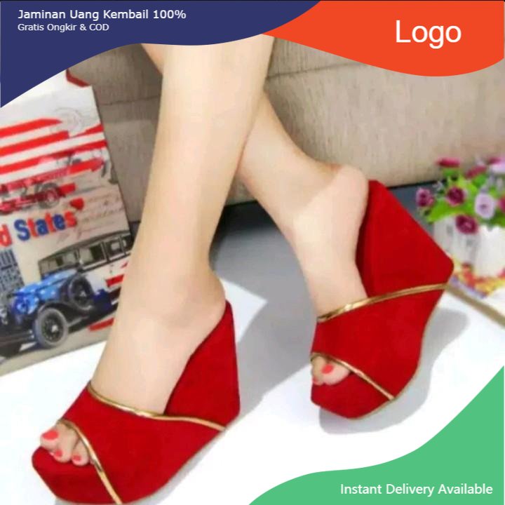 Sepatu Wedges Wanita/Sendal Wedges Terkini/Wedges Wanita