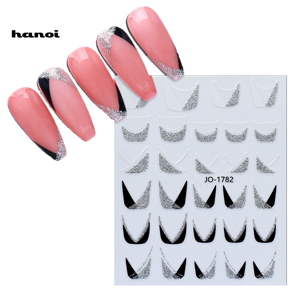 Stiker Kuku Gaya Perancis Untuk Dekorasi Nail Art