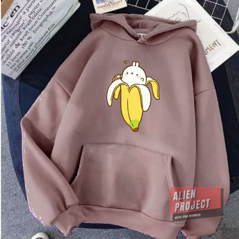 Alien Project Hoodie Banana Hoodie cewek Hoodie Wanita