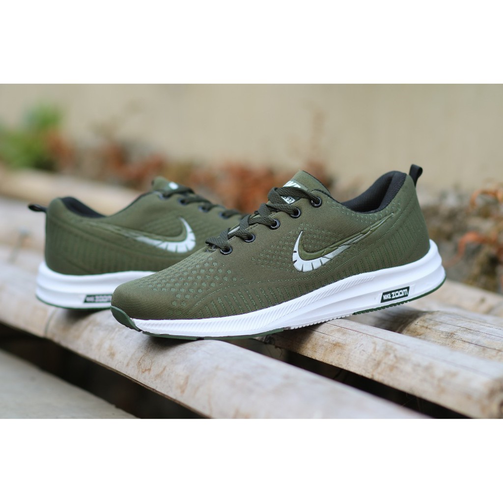 SEPATU nike ZOOM PEGASUS ARMYOLAHRAGA LARI RUNNING SPORT SNEAKERS CASUAL SEKOLAH KETS JOGGING