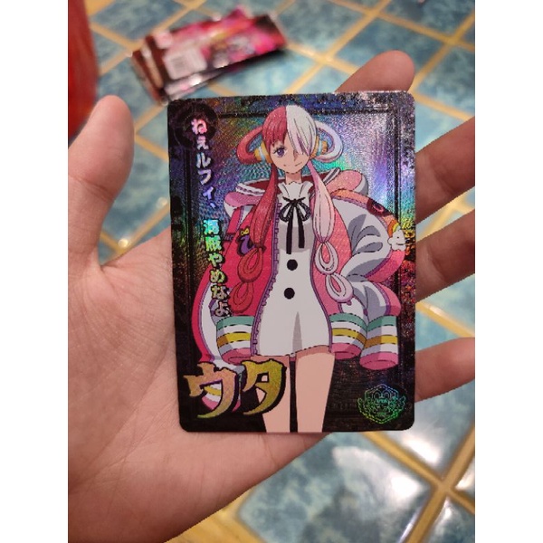 Kartu one piece film red UTA ultra rare alternate art original card monkey d luffy