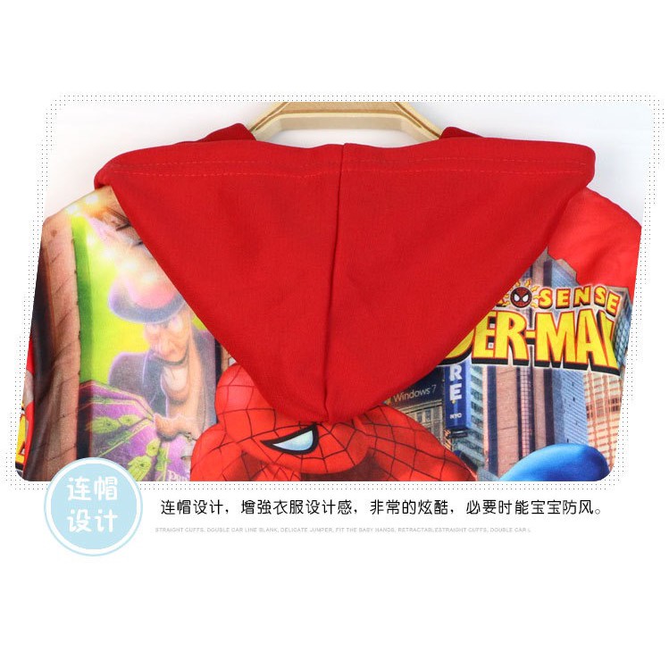 Jacket Hoddie Anak Laki-Laik Motif Superhero Avengers/Spiderman import