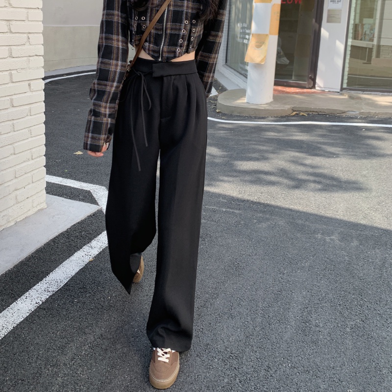 Celana Kulot Highwaist Wanita Premium Korean Style Celana Panjang Loose Terbaru Hitam