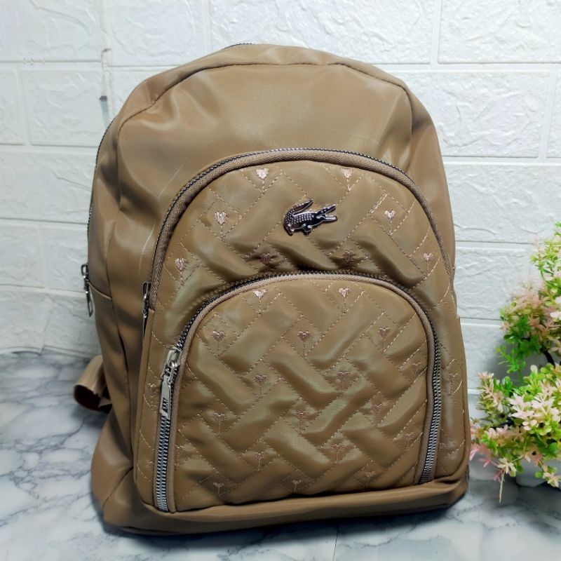 Ransel Fashion Wanita NiLon bordir-H krem