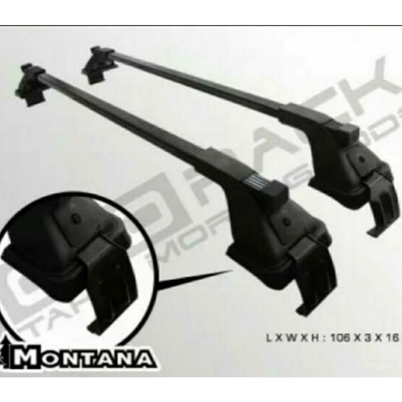 cross bar kaki rak jepit body mobil calya sigra