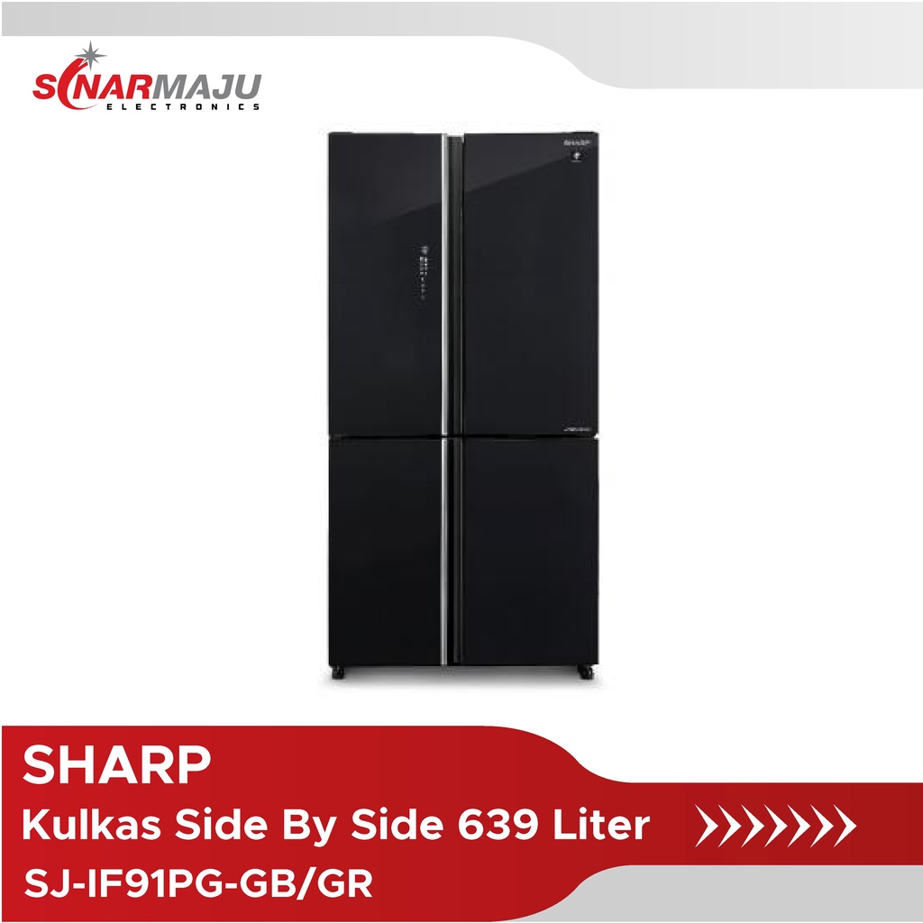 Kulkas Side By Side Sharp 639 Liter SJ-IF91PG-GB/GR SJIF91PG