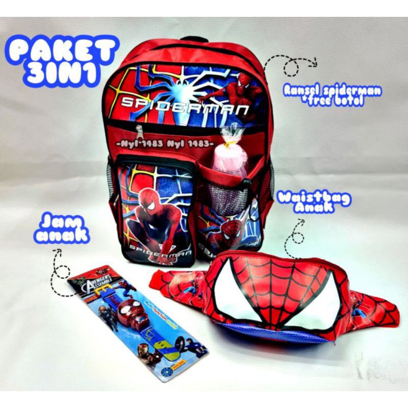 TAS RANSEL ANAk LAKI LAKI KARAKTER SPIDERMAN NO WAY HOME IMPORT