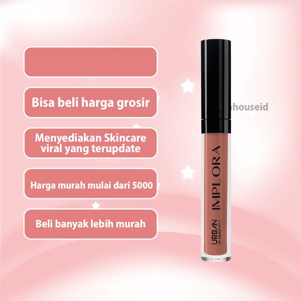 [ SKINHOUSEID ] IMPLORA LIP CREAM URBAN 01 DUSKY NUDE BPOM