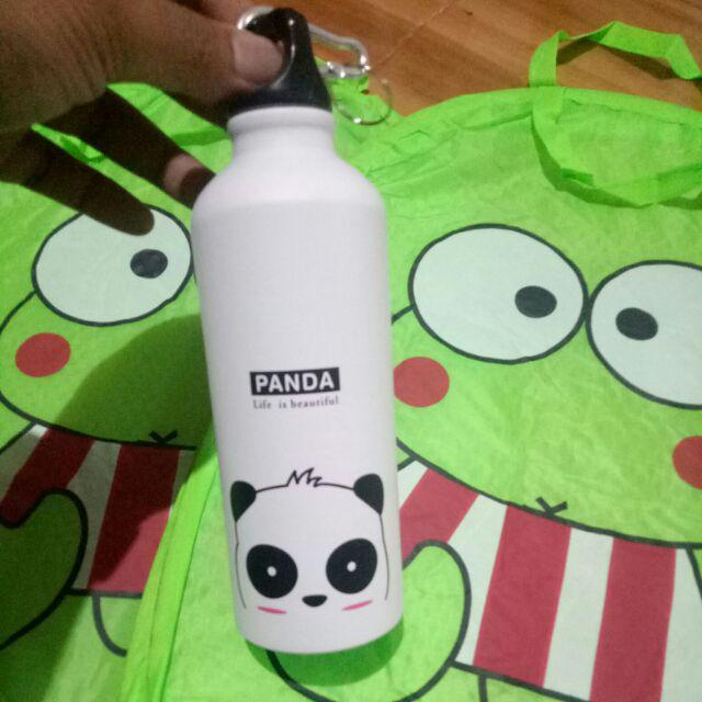 Tgb Botol Kaca Lapis Plastik Karakter Kartun Anti Slip Dan Tahan Panas