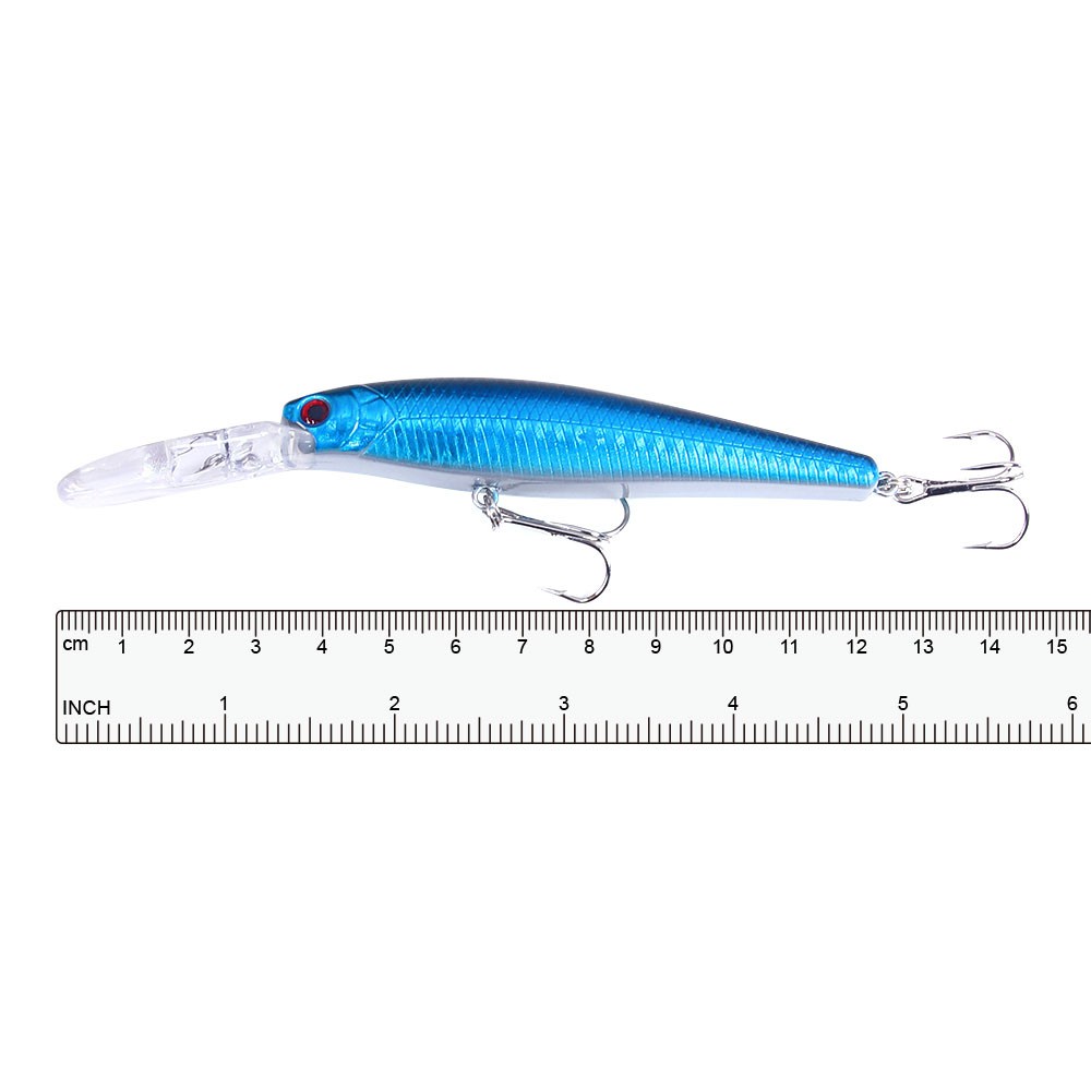 HNEGJIA 4pcs Umpan Pancing Fishing Lure Diving 2.7-4.5M Hard Swimbait Fish Tackle 12.5CM/14G Floating Minnow