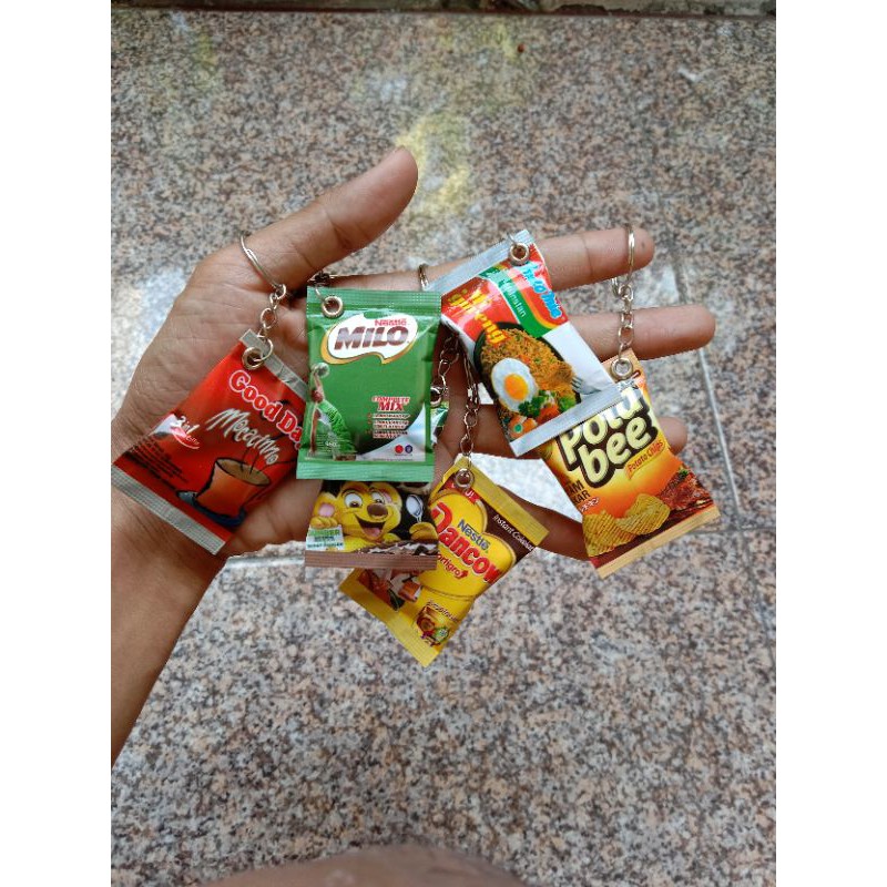 Kay20 - Gantungan kunci lucu unik menarik murah snack makanan ringan souvenir-5