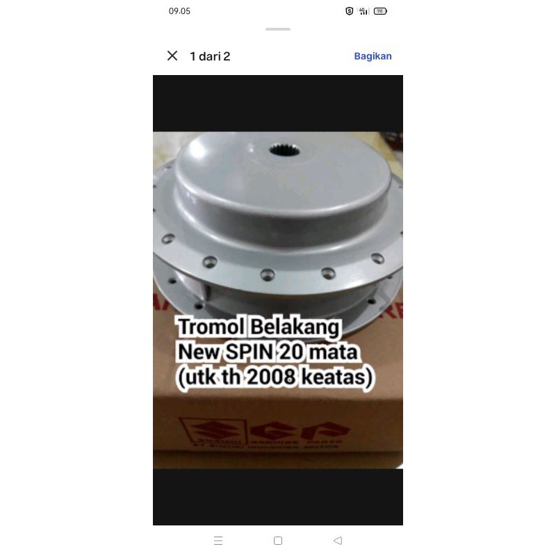 Tromol Belakang Spin New 20 Mata Ori