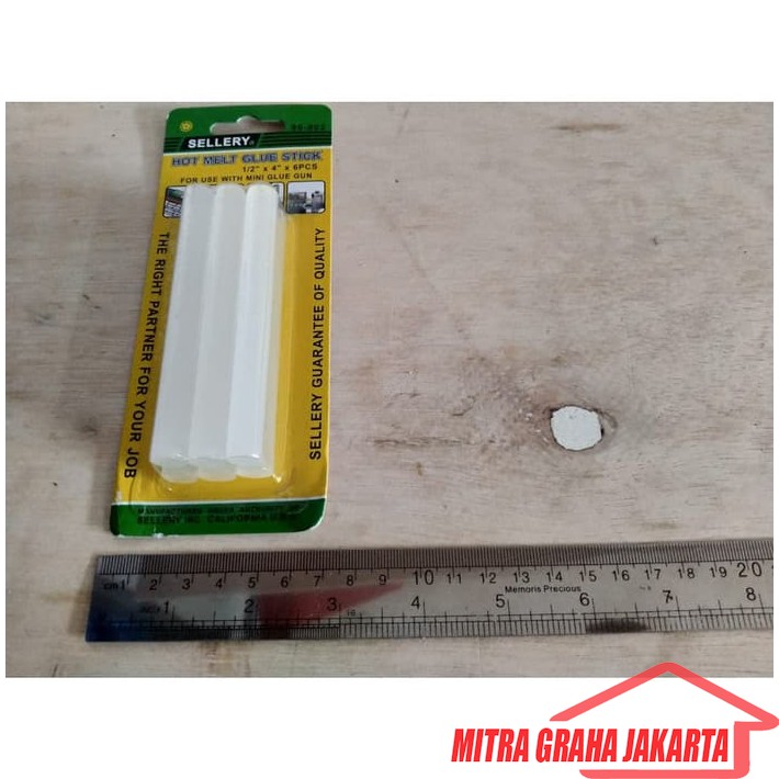 Hot Melt Glue Stick 1/5/2 X 4 X 6 Pcs Sellery 96-802 Besar Mgj