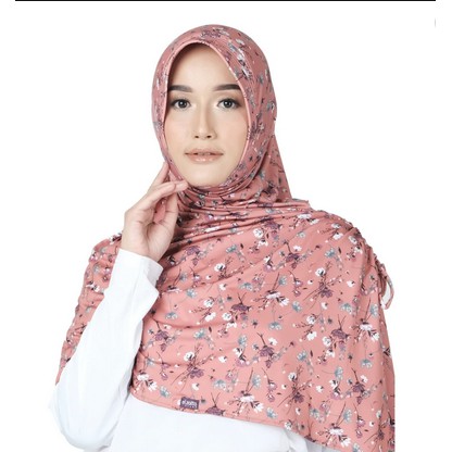 Bergo Elzatta Motif Bahan Spandex Ghina nadhira