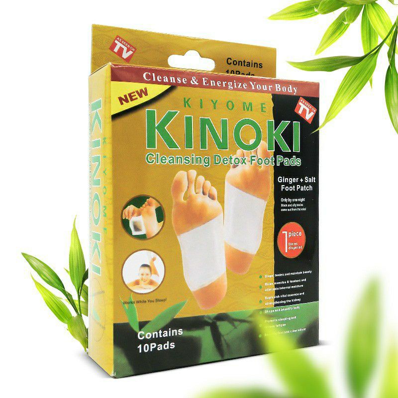 Penyerap racun tubuh Kinoki 1 BOX gold detox foot pad