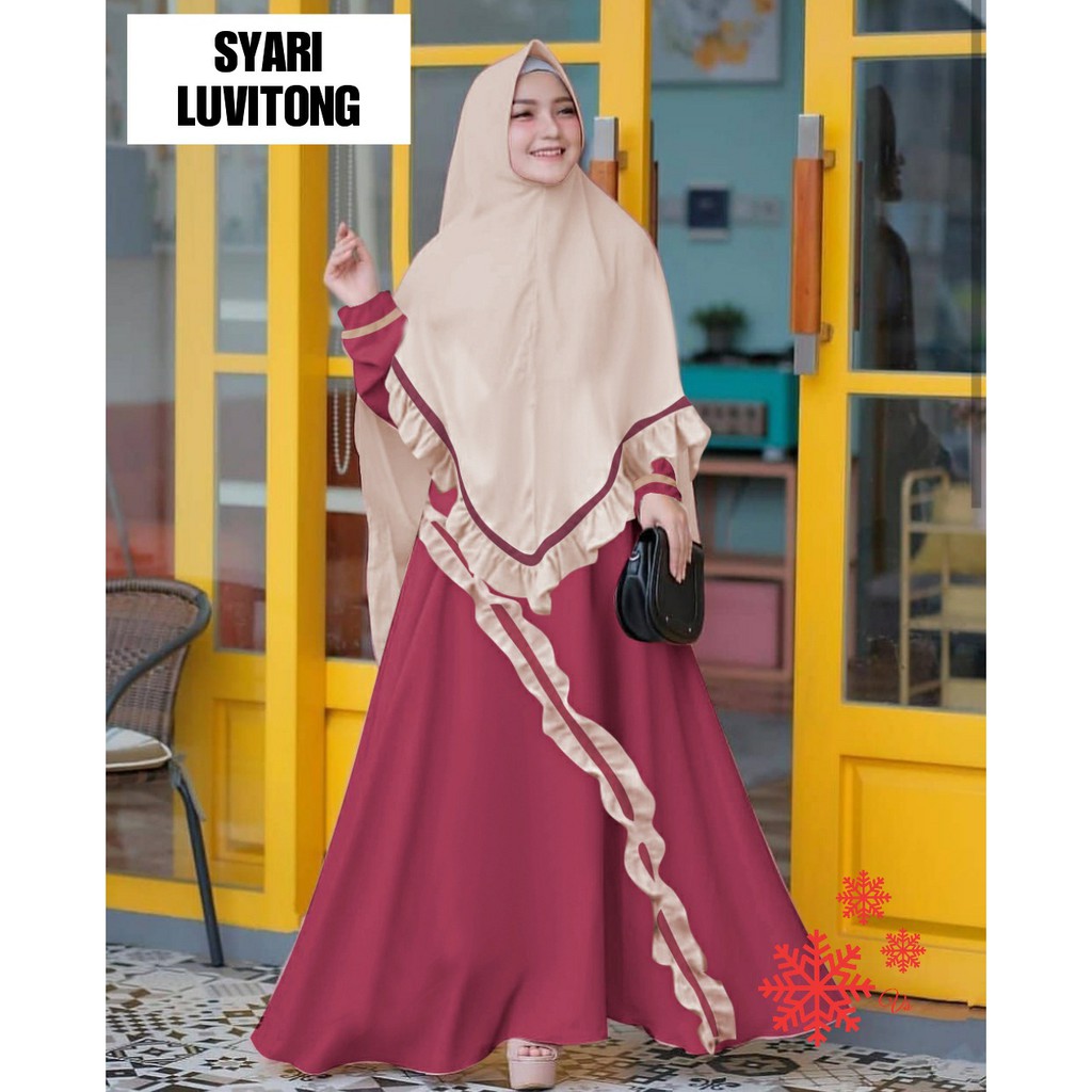 SY LUVITONG Busana muslim wanita Baju Dress muslim wanita modis
