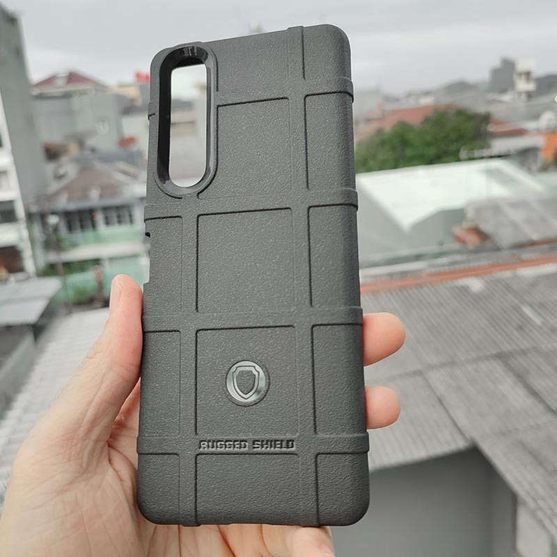 Sony Xperia 1 II - Black Rugged Armor Case Cover