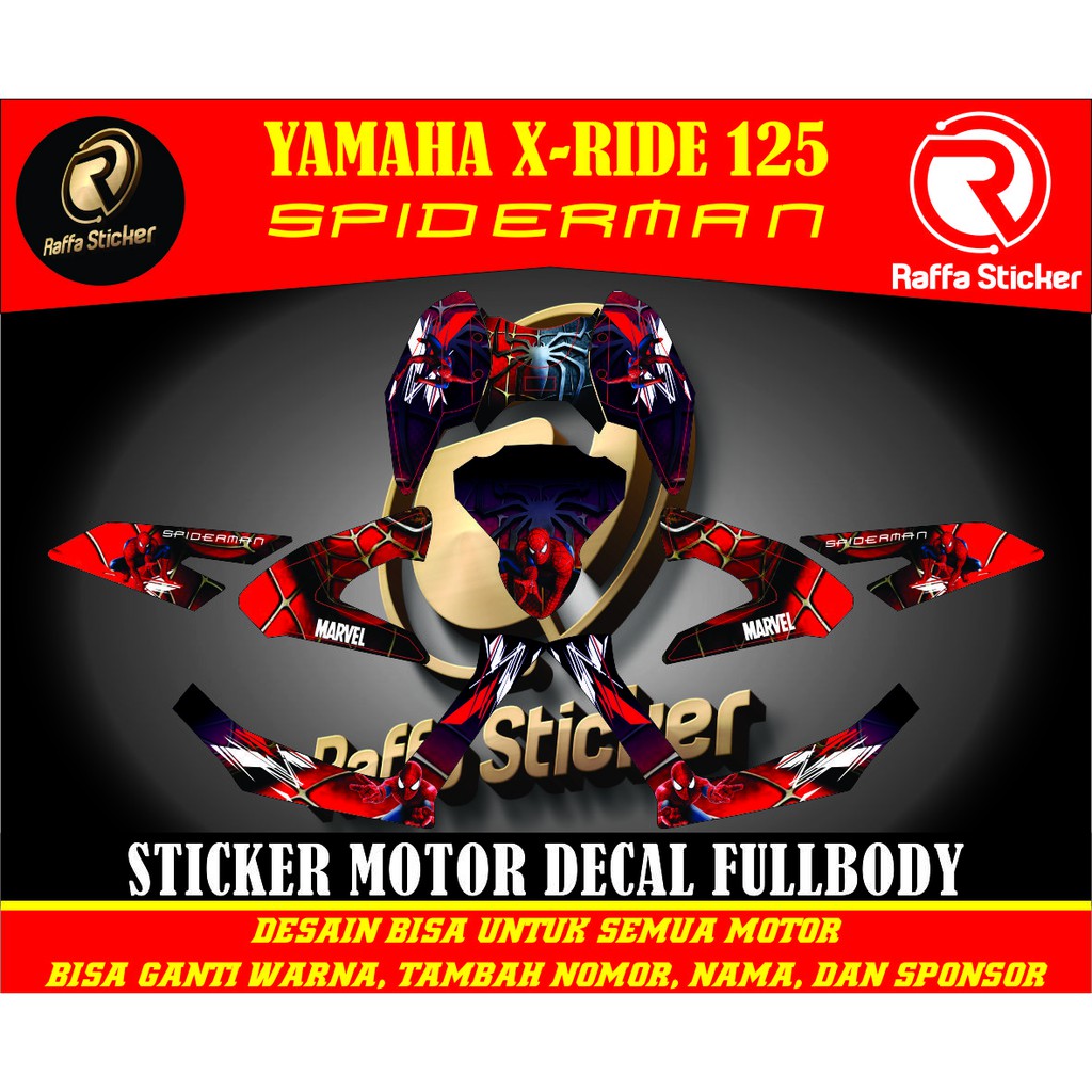 decal x ride 125 decal xride 125 decal x ride new stiker x ride 125 stiker motor xride 125 spiderman