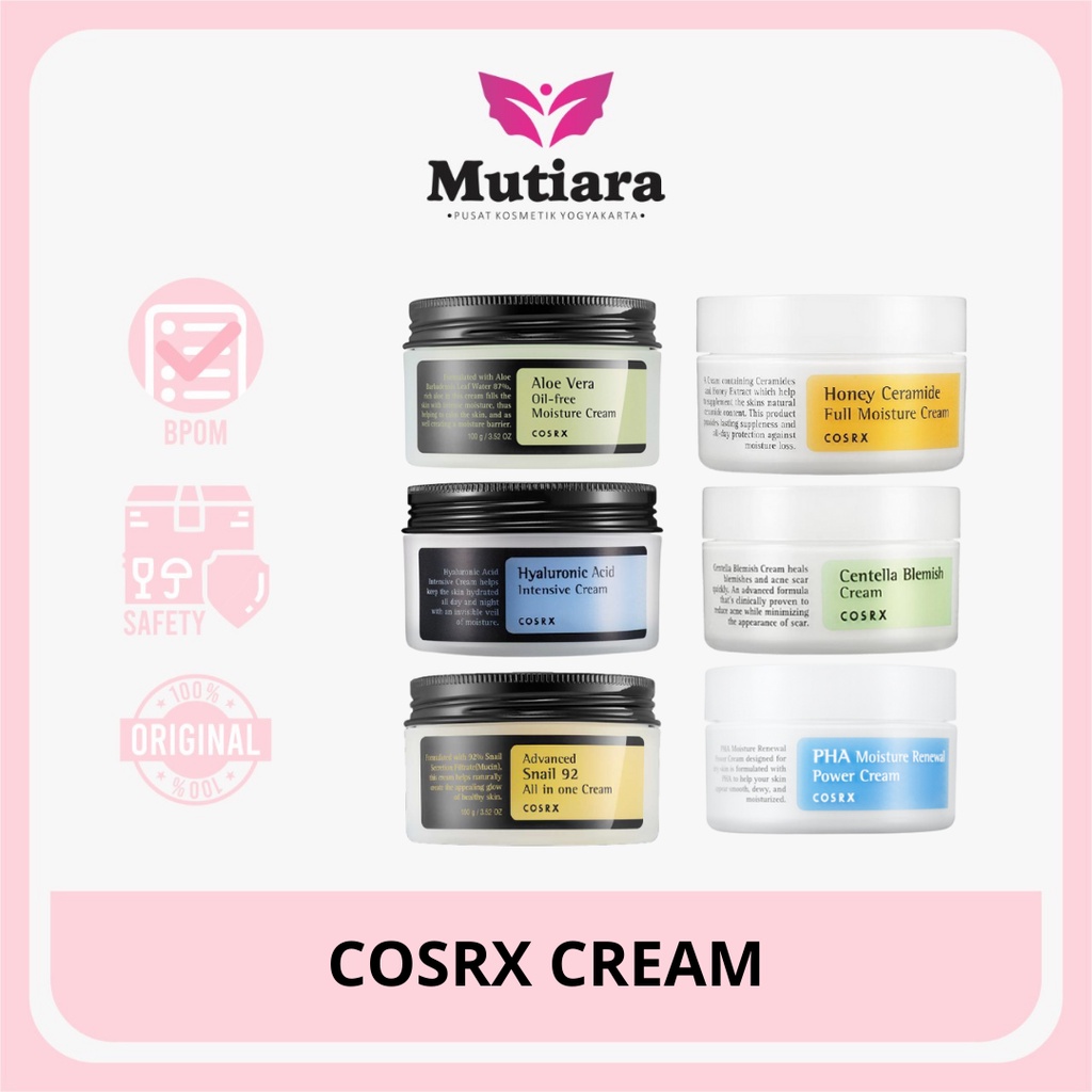 COSRX FACE CREAM (SNAIL/CENTELLA BLEMISH/HYALURONIC ACID/SUNNY TONE UP)