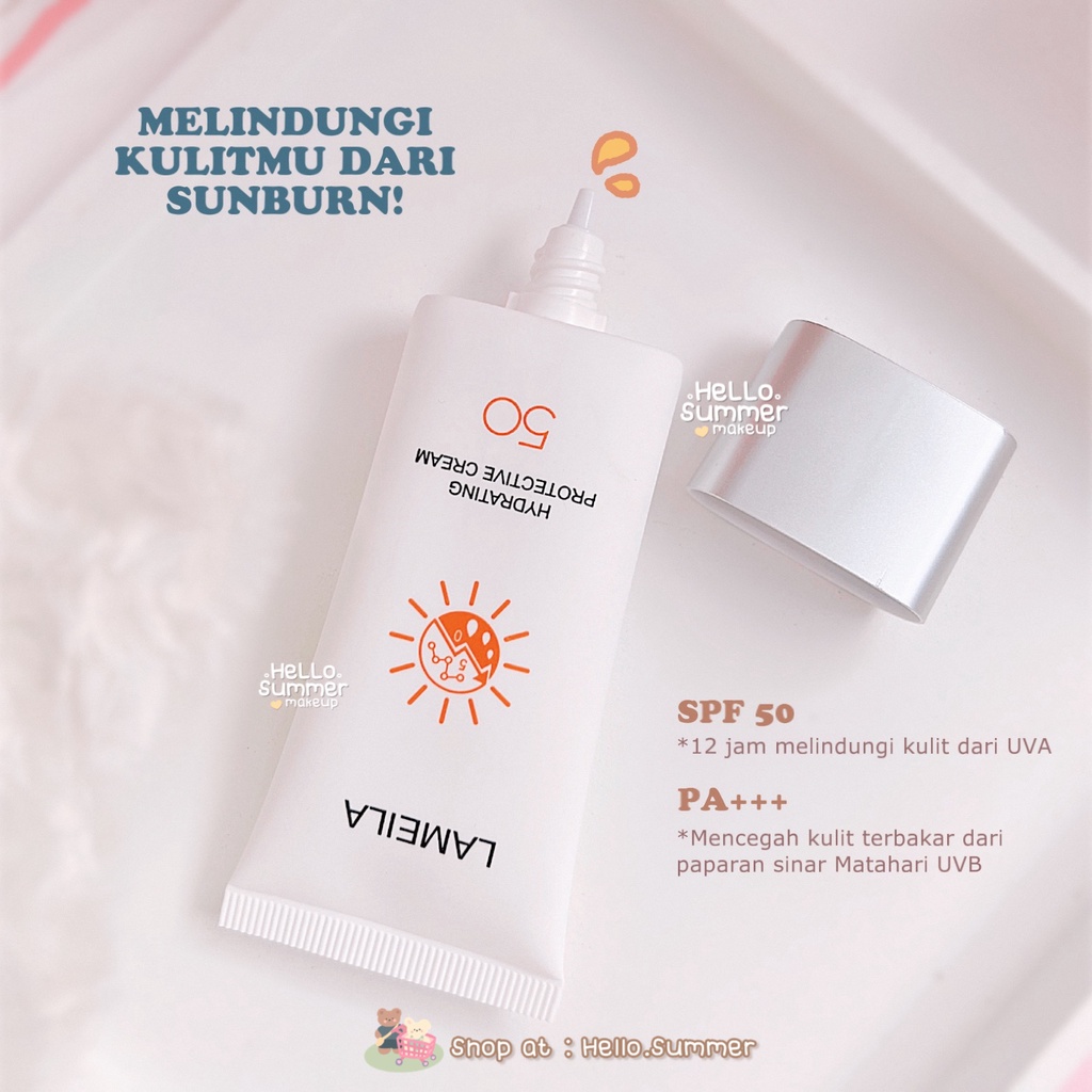 SUNSCREEN - Orange Hydrating Protective Face Sunblock Cream SPF 50ml PA+ Tone Up Effect No Whitecast