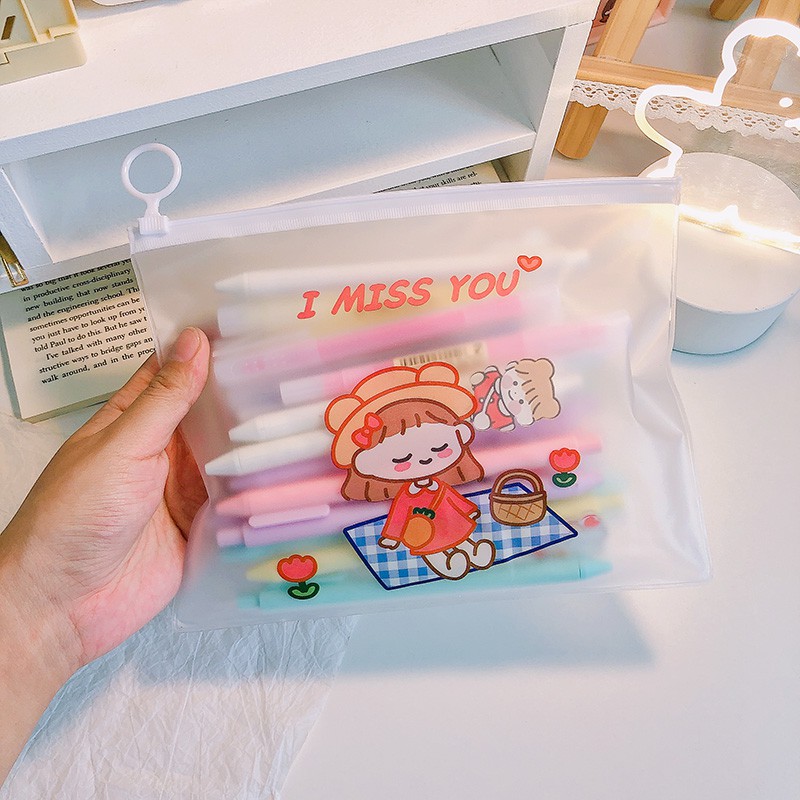 

Map Organizer A5 Zipper Pouch Alat Tulis Motif Cute Girl FMP0048