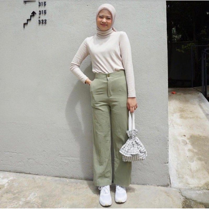 YUKA SLIM KULOT /KULOT WANITA KATUN LINEN RAMI /ELAINE PANT CULLOTE KATUN RAMI / MAURA PANTS TALI