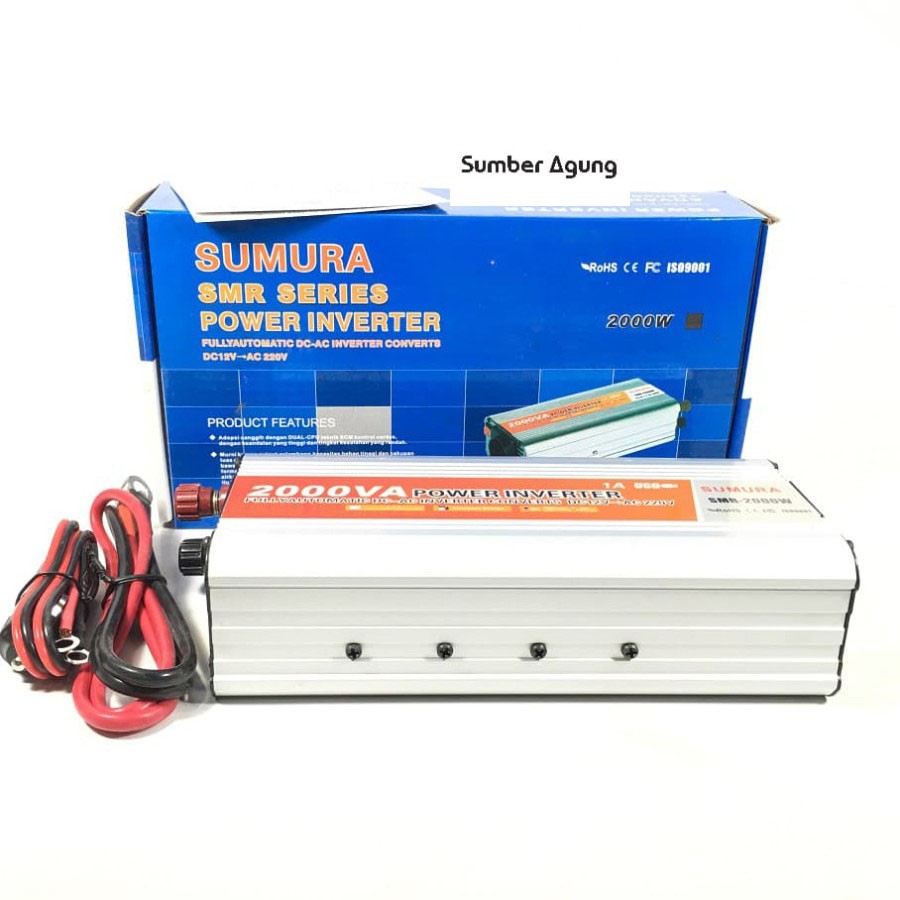 Power Inverter DC ke AC Sumura SMR 2000W 2000A Soft Start 12V ke 220V