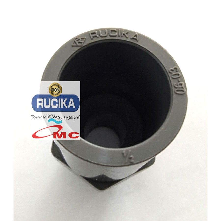 Sambungan Pralon Valve Socket Aw Sock Sok Drat Luar 1/2 Inch RUCIKA