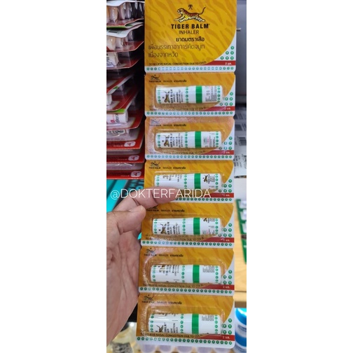Tiger Balm Inhaler 2 in 1 Original Thailand - Inhaler Minyak Angin Balsam