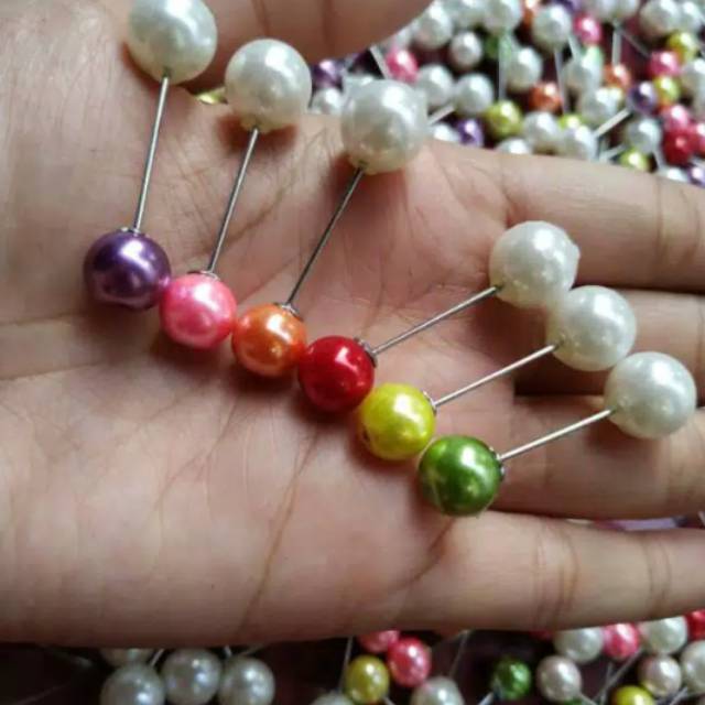 PENITI HIJAB MOTIF MUTIARA + TUSPIN MUTIARA