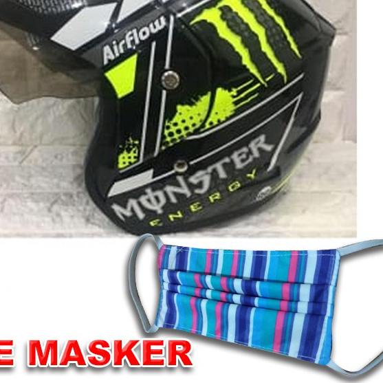 ♥ Helm Motor SNI Monster BXP Ori Hitam - KUNING Setara KYT Centro INK ➥