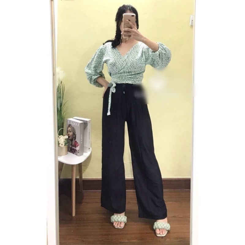 ATASAN WRAP MOTIF BUNGA KECIL