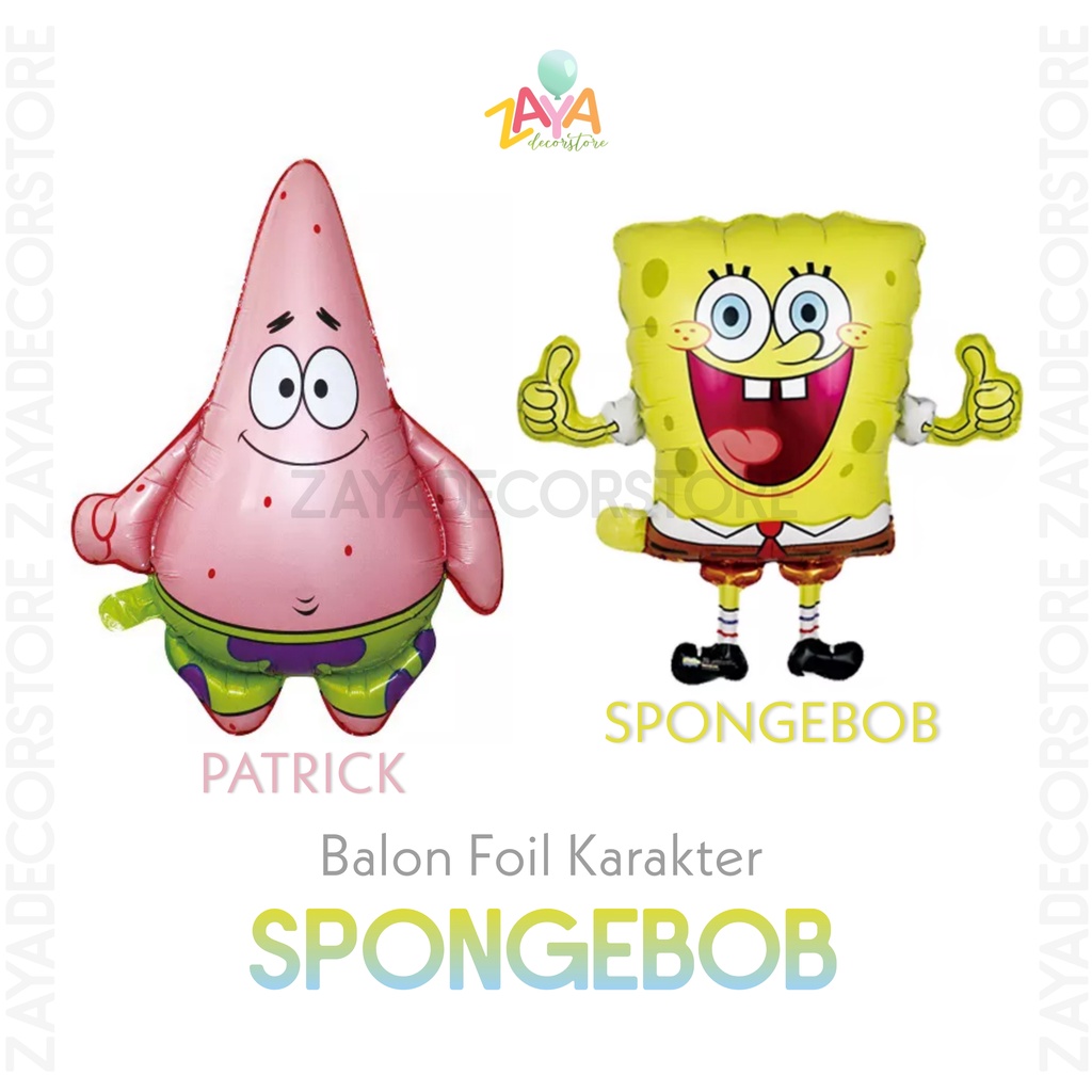 Balon Foil Karakter SPONGEBOB & PATRICK