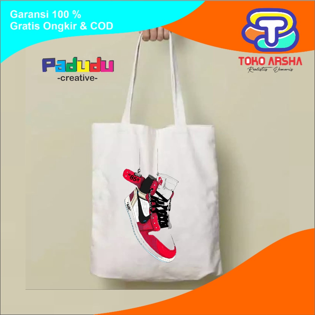 Nike Jordan 1 Supreme Tas Totebag Aesthetic Vintage Toko_arsha