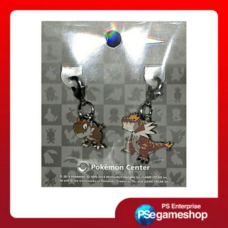 Pokemon Center Original national picture book Metal Charm 696 and 697 Chigorasu-Gachigorasu