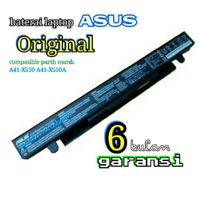 [ORIGINAL] BATERAI ASUS X452E X452C X452 X450 X450CA X450L X452C X550JX A41-x550 A41-x550A batre