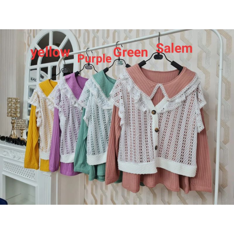 MEIJIWANG TUNIK ROMPI RIB KNIT