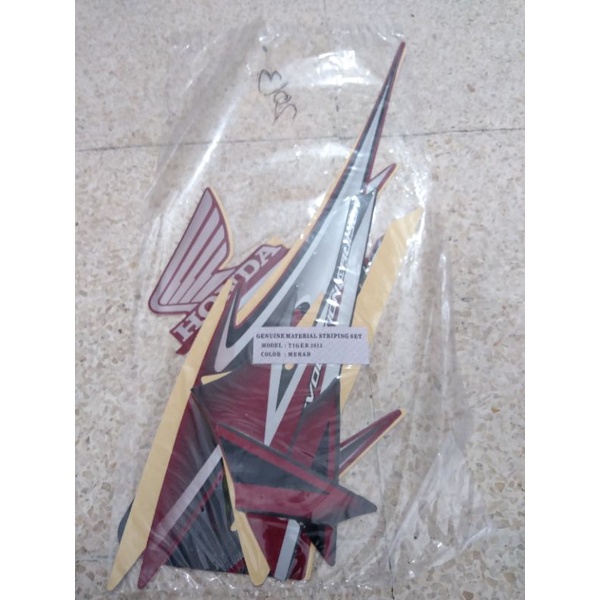 striping Tiger albino 2013 striping Lis stiker standar original Honda Tiger Revo 2013 tirev