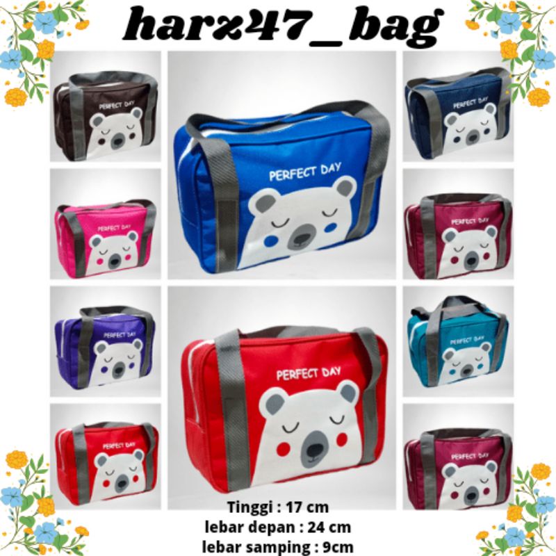 Tas Bekal Karakter Cooler Bag Lunch Bag Wajah Kartun Tas Bekal Makan Karakter