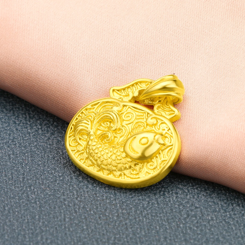 Liontin Bentuk Ikan Lapis Emas Asli Kadar 375 Untuk Pria Dan Wanita